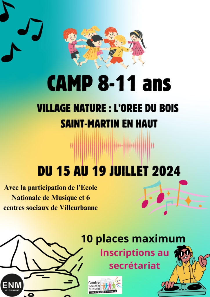 Camp d'été 2024 - Enfants de 8 à 10 ans