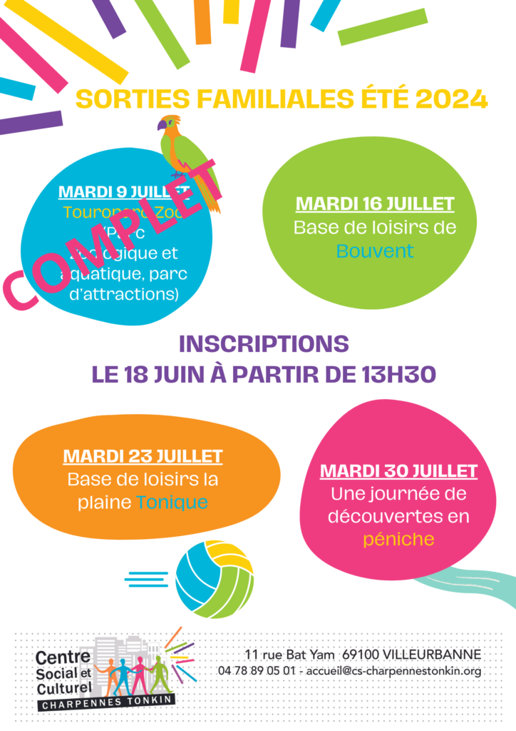 Programme - Sorties familiales - Eté 2024