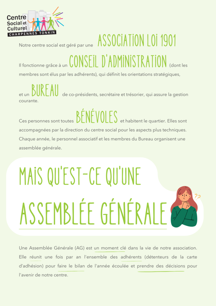 Qu'est-ce qu'une assemblée générale Centre social Charpennes Tonkin