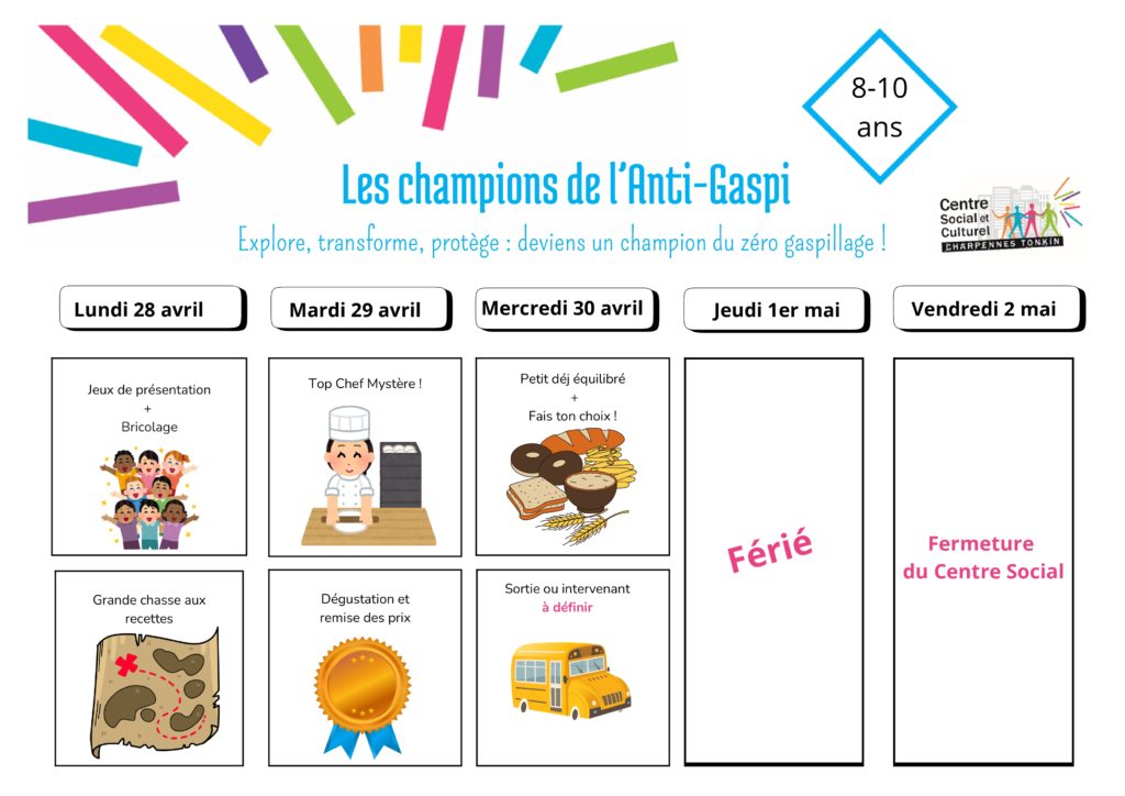 Programme vacances d'avril 2025 - Enfants